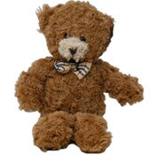 Wholesale - 10.25" BROWN PLUSH BEAR WITH BOW TIE C/P 12, UPC: 810002208089